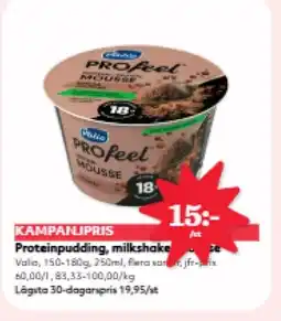 Hemköp Proteinpudding, milkshake erbjuda