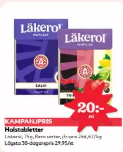 Hemköp Halstabletter erbjuda