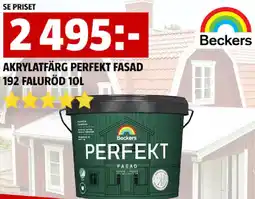 Bauhaus AKRYLATFÄRG PERFEKT FASAD 192 FALURÖD 10L erbjuda