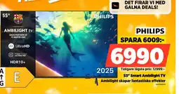 Power PHILIPS 55" Smart Ambilight TV Ambilight skapar fantastiska effekter erbjuda