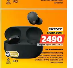 Power SONY True Wireless hörlurar Branschledande brusreducering erbjuda