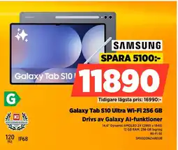 Power SAMSUNG Galaxy Tab S10 Ultra Wi-Fi 256 GB Drivs av Galaxy Al-funktioner erbjuda