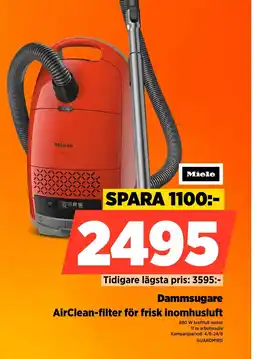 Power Dammsugare AirClean-filter för frisk inomhusluft erbjuda