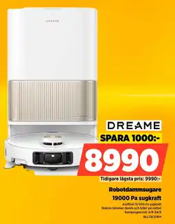 Power DREAME Robotdammsugare 19000 Pa sugkraft erbjuda