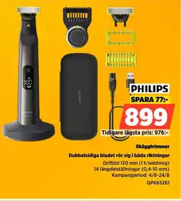 Power PHILIPS Skäggtrimmer erbjuda