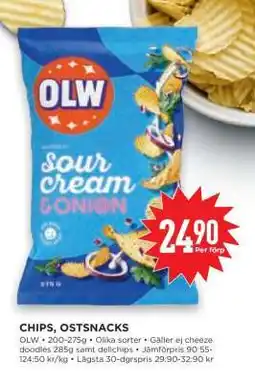 Willys OLW Chips, Ostsnacks erbjuda