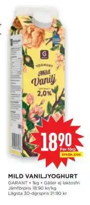 Willys Mild Vaniljyoghurt erbjuda