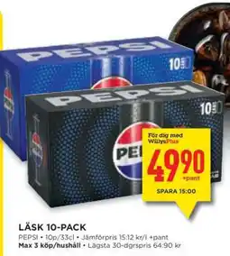 Willys LÄSK 10-PACK erbjuda