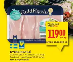 Willys KYCKLINGFILÉ erbjuda