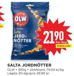 Willys Salta Jordnötter erbjuda