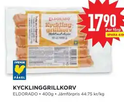 Willys Kycklinggrillkorv erbjuda