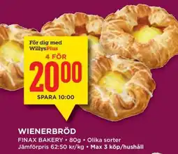 Willys Wienerbröd erbjuda