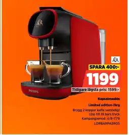 Power PHILIPS Kapselmaskin erbjuda
