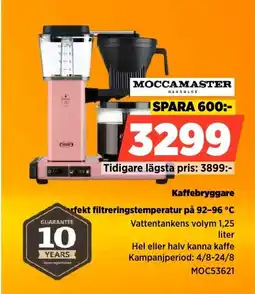 Power MOCCAMASTER Kaffebryggare erbjuda