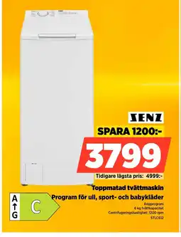 Power SENZ Toppmatad tvättmaskin erbjuda