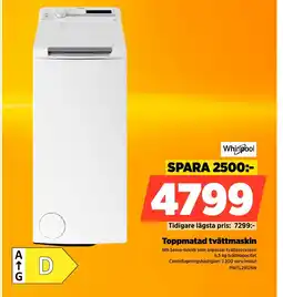 Power Whirlpool Toppmatad tvättmaskin erbjuda