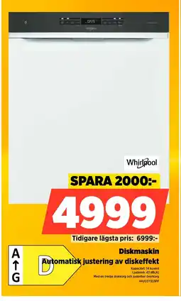 Power Whirlpool Diskmaskin erbjuda