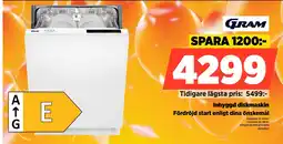 Power GRAM Inbyggd diskmaskin erbjuda