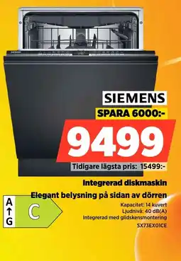 Power SIEMENS Integrerad diskmaskin erbjuda