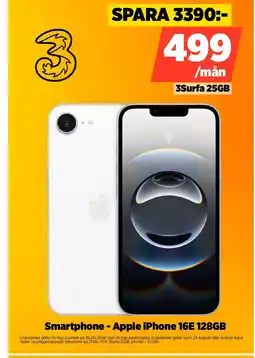 Power Smartphone - Apple iPhone 16E 128GB erbjuda