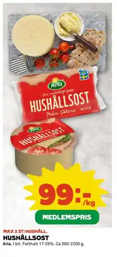 Coop ARLA Hushållsost erbjuda