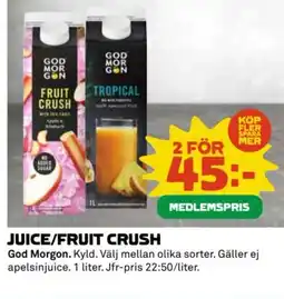 Coop GODMORGON Juice/fruit crush erbjuda