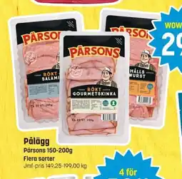 Eurocash Pärsons Pålägg erbjuda