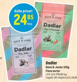 Eurocash DAVE & JON'S Dadlar erbjuda