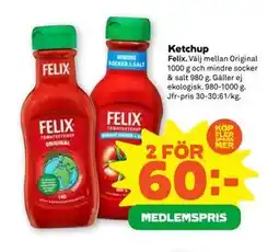 Stora Coop Ketchup, Medlemspris erbjuda