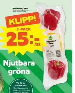 Stora Coop Paprikamix 3 -pack, SEK 25 erbjuda