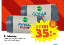 Stora Coop Avfallspåsar, SEK 35 erbjuda