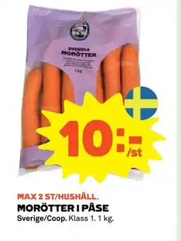 Stora Coop MORÖTTER I PÅSE, Medlemspris erbjuda