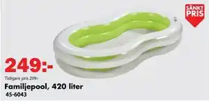 Biltema Familjepool, 420 liter, SEK 249 erbjuda