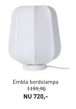 Hemtex Embla bordslampa, SEK 720 erbjuda