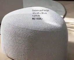 Hemtex Cocoon puff beige 65 x 65 x 38 cm 1 699,90, SEK 1020 erbjuda