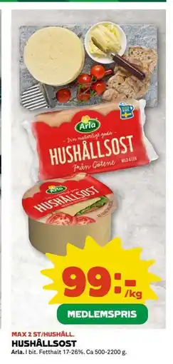 Coop HUSHÅLLSOST, Medlemspris erbjuda
