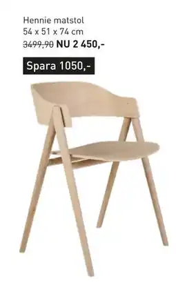 Hemtex Hennie matstol, SEK 2450 erbjuda