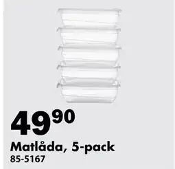 Biltema Matlåda, 5-pack, SEK 49.9 erbjuda