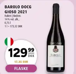 Scandinavian Park BAROLO DOCG GIOSO 2021 erbjuda