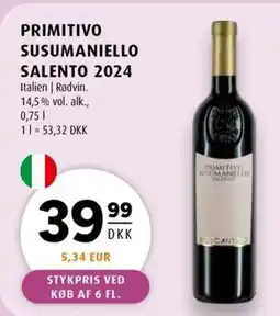 Scandinavian Park PRIMITIVO SUSUMANIELLO SALENTO 2024 erbjuda