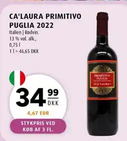 Scandinavian Park CA'LAURA PRIMITIVO PUGLIA 2022 erbjuda