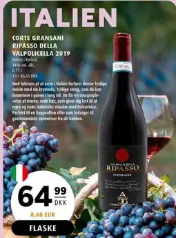 Scandinavian Park CORTE GRANSANI RIPASSO DELLA VALPOLICELLA 2019 erbjuda