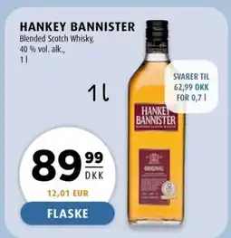 Scandinavian Park HANKEY BANNISTER Blended Scotch Whisky, erbjuda