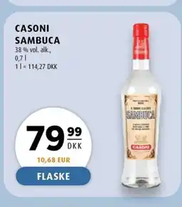 Scandinavian Park CASONI SAMBUCA 38 % vol. alk., 0,71 erbjuda