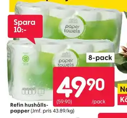 Rusta Refin hushållspapper erbjuda