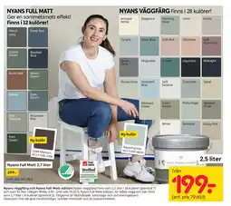 Rusta Nyans väggfärg och Nyans Full-Mat edition erbjuda