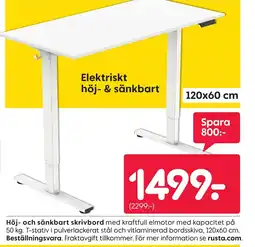 Rusta Höj- och sänkbart skrivbord erbjuda