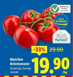 Lidl Matriket Kvisttomater, SEK 19.9 erbjuda