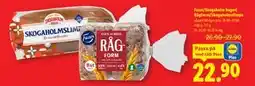 Lidl Fazer/Skogaholm bageri Rågform/Skogaholmslimpa, Pris i appen erbjuda