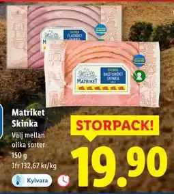 Lidl Matriket Skinka, SEK 19.9 erbjuda
